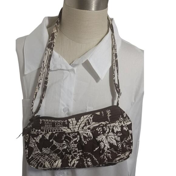 Vera Bradley Saddle Up Crossbody Imperial Tile Bag Brown Small - Picture 1 of 5